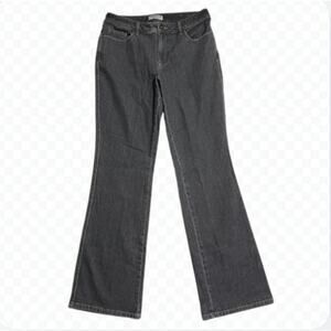 Coldwater Creek Natural Fit Black Washed‎ Denim Flared Bootcut Jeans - Size 8